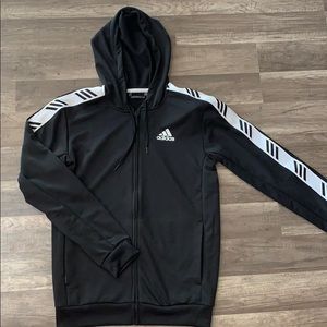 Adidas Basketball Club- Black Jacket- Size Small